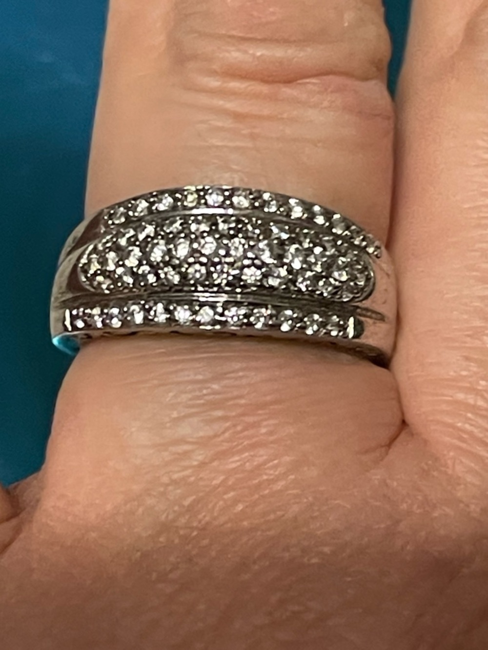 Sterling CZ Ring sz 9